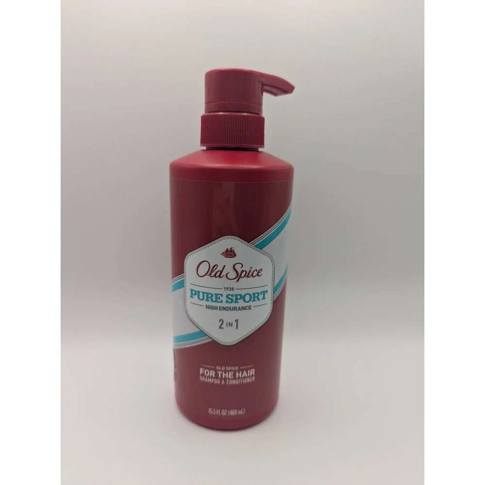 Old Spice Pure Sport High Endurance 2 In 1‎ Shampoo & Conditioner, 15.5 Oz, New